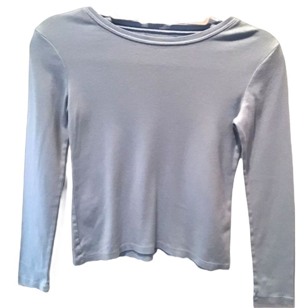 Nordstrom Ivy & Moon Long Sleeve Top Light Blue Girls 10/12